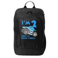 2 Year Old 2nd Birthday Monster Truck Car City Backpack