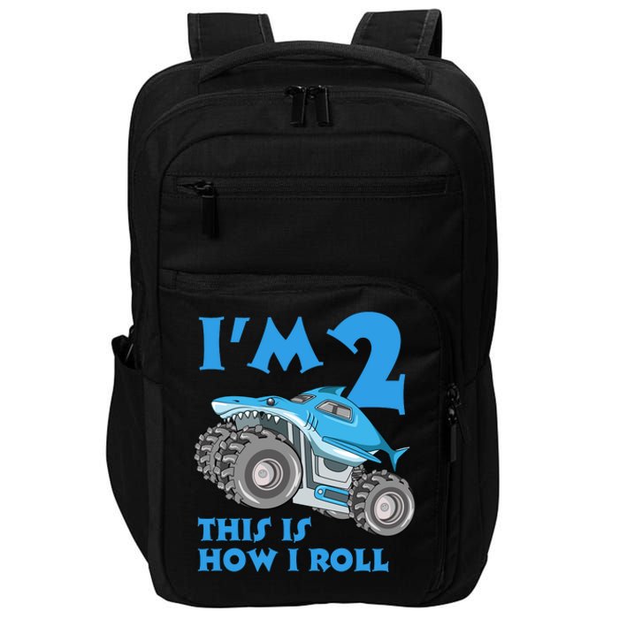 2 Year Old 2nd Birthday Monster Truck Car Impact Tech Backpack