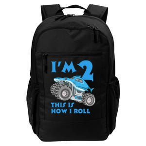 2 Year Old 2nd Birthday Monster Truck Car Daily Commute Backpack