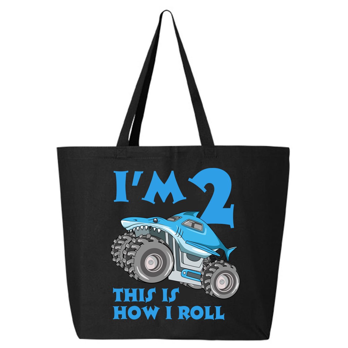2 Year Old 2nd Birthday Monster Truck Car 25L Jumbo Tote