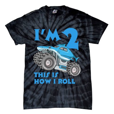2 Year Old 2nd Birthday Monster Truck Car Tie-Dye T-Shirt