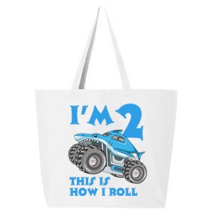 2 Year Old 2nd Birthday Monster Truck Car 25L Jumbo Tote