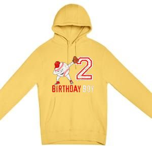 2 Years Old 2nd Birthday Baseball Dabbing Gift Premium Pullover Hoodie