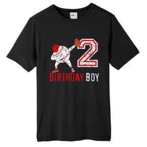 2 Years Old 2nd Birthday Baseball Dabbing Gift Tall Fusion ChromaSoft Performance T-Shirt