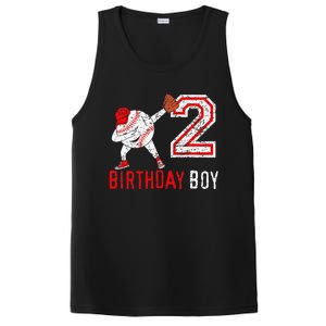 2 Years Old 2nd Birthday Baseball Dabbing Gift PosiCharge Competitor Tank