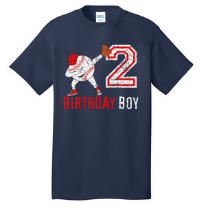 2 Years Old 2nd Birthday Baseball Dabbing Gift Tall T-Shirt