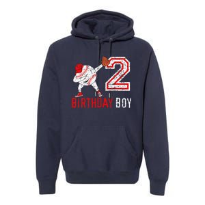 2 Years Old 2nd Birthday Baseball Dabbing Gift Premium Hoodie