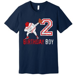 2 Years Old 2nd Birthday Baseball Dabbing Gift Premium T-Shirt