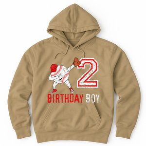 2 Years Old 2nd Birthday Baseball Dabbing Gift Hoodie