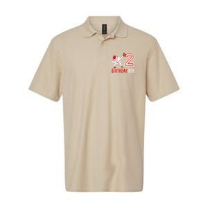 2 Years Old 2nd Birthday Baseball Dabbing Gift Softstyle Adult Sport Polo