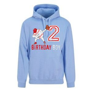 2 Years Old 2nd Birthday Baseball Dabbing Gift Unisex Surf Hoodie