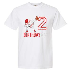 2 Years Old 2nd Birthday Baseball Dabbing Gift Garment-Dyed Heavyweight T-Shirt