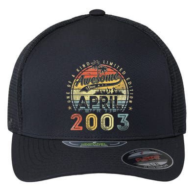20 Year Old Awesome Since April 2003 20th Birthday Flexfit Unipanel Trucker Cap