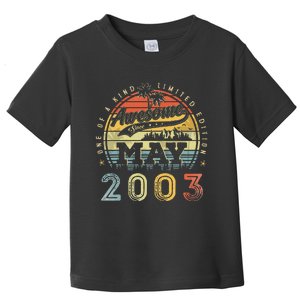 20 Year Old Awesome Since May 2003 20th Birthday Toddler T-Shirt