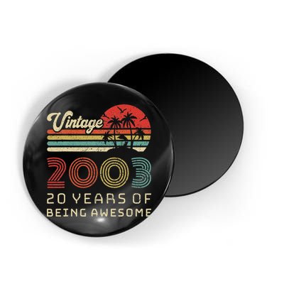 20 Year Old Birthday Vintage 2003 20th Birthday Magnet