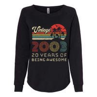 20 Year Old Birthday Vintage 2003 20th Birthday Womens California Wash Sweatshirt