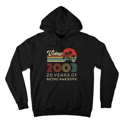 20 Year Old Birthday Vintage 2003 20th Birthday Tall Hoodie