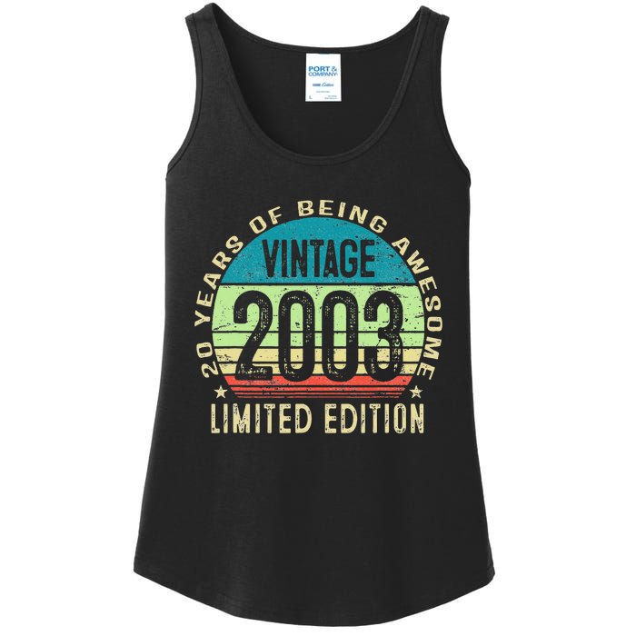 20 Year Old Gift Teen Vintage 2003 20th Birthday Ladies Essential Tank