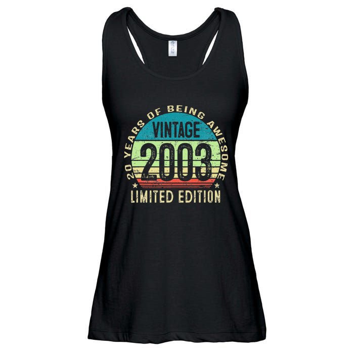 20 Year Old Gift Teen Vintage 2003 20th Birthday Ladies Essential Flowy Tank