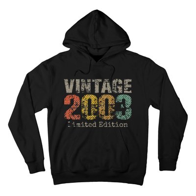 20 Year Old Gifts Vintage 2003 Limited Edition 20th Birthday Hoodie