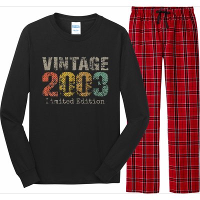 20 Year Old Gifts Vintage 2003 Limited Edition 20th Birthday Long Sleeve Pajama Set