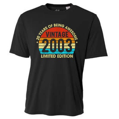 20 Years Old Gift Vintage 2003 Limited Edition 20th Birthday Cooling Performance Crew T-Shirt