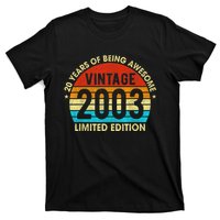 20 Years Old Gift Vintage 2003 Limited Edition 20th Birthday T-Shirt