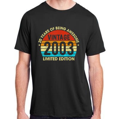 20 Years Old Gift Vintage 2003 Limited Edition 20th Birthday Adult ChromaSoft Performance T-Shirt