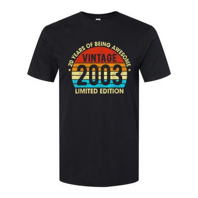 20 Years Old Gift Vintage 2003 Limited Edition 20th Birthday Softstyle® CVC T-Shirt