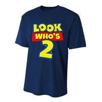 2 Year Old Birthday Party Toy Theme Look WhoS 2 Performance Sprint T-Shirt