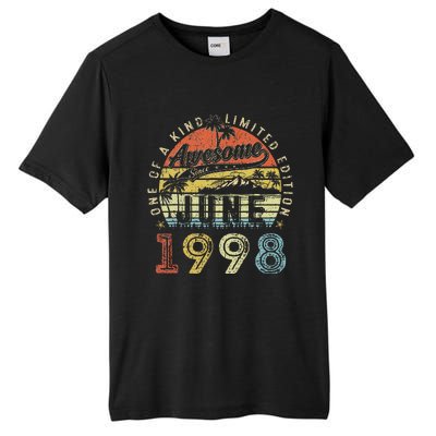 25 Year Old Awesome Since June 1998 25th Birthday Tall Fusion ChromaSoft Performance T-Shirt