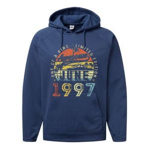 26 Year Old Awesome Since June 1997 26th Birthday Performance Fleece Hoodie