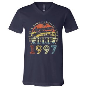 26 Year Old Awesome Since June 1997 26th Birthday V-Neck T-Shirt