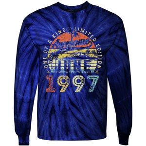 26 Year Old Awesome Since June 1997 26th Birthday Tie-Dye Long Sleeve Shirt