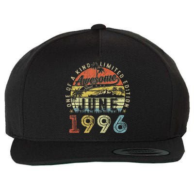 27 Year Old Awesome Since June 1996 27th Birthday Wool Snapback Cap