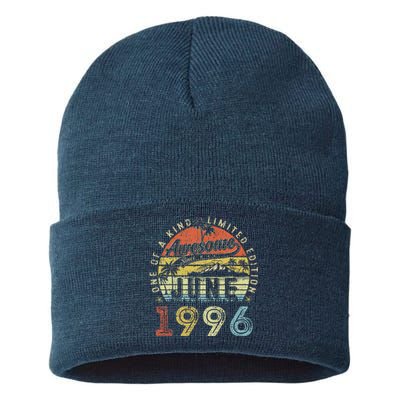 27 Year Old Awesome Since June 1996 27th Birthday Sustainable Knit Beanie