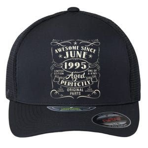 28 Year Old Awesome Since June 1995 28th Birthday Flexfit Unipanel Trucker Cap