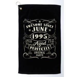 28 Year Old Awesome Since June 1995 28th Birthday Platinum Collection Golf Towel