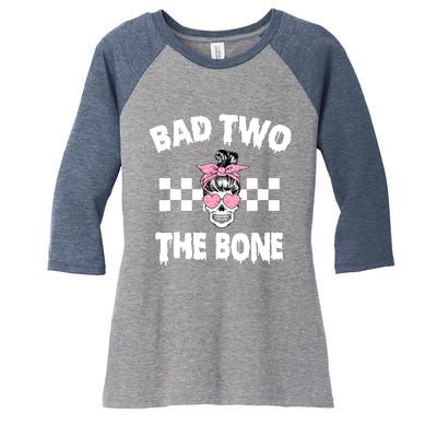 2 Years Old Girl Women's Tri-Blend 3/4-Sleeve Raglan Shirt