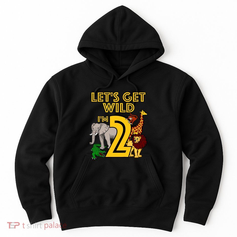 2 Year Old Zoo Birthday Safari Jungle Animal 2nd Gift Hoodie