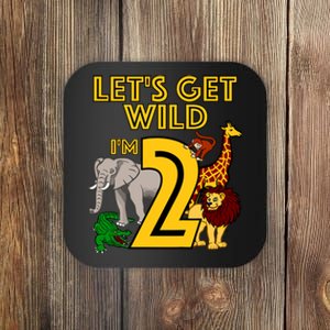 2 Year Old Zoo Birthday Safari Jungle Animal 2nd Gift Coaster