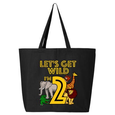 2 Year Old Zoo Birthday Safari Jungle Animal 2nd Gift 25L Jumbo Tote