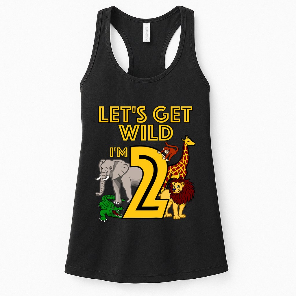 2 Year Old Zoo Birthday Safari Jungle Animal 2nd Gift Womens Tank Top