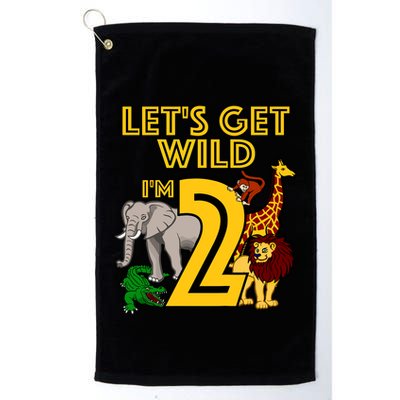 2 Year Old Zoo Birthday Safari Jungle Animal 2nd Gift Golf Towel