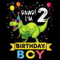 2 Year Old 2nd Birthday Boy T Rex Dinosaur T Sweatshirt