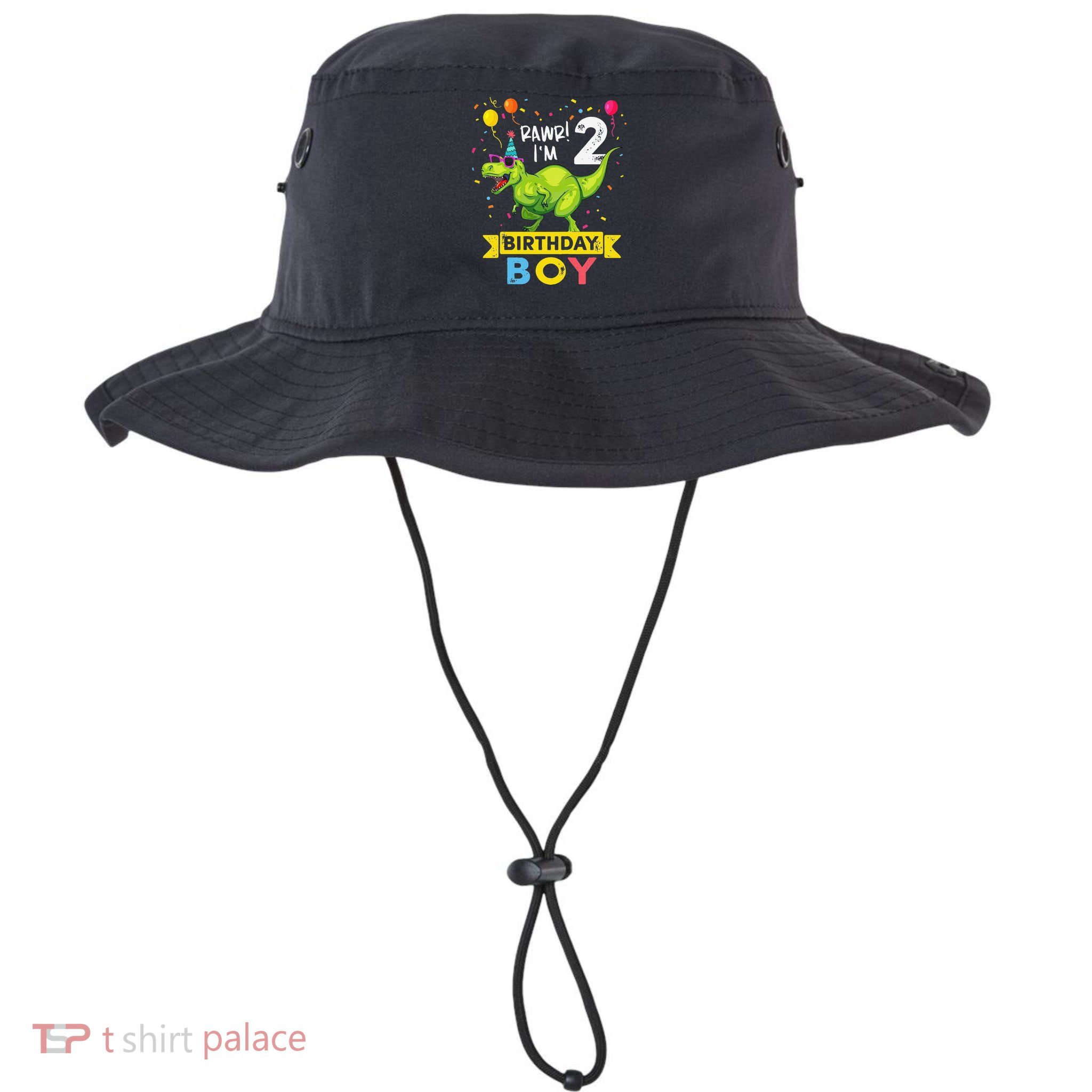 2 Year Old 2nd Birthday Boy T Rex Dinosaur T Bucket Hat