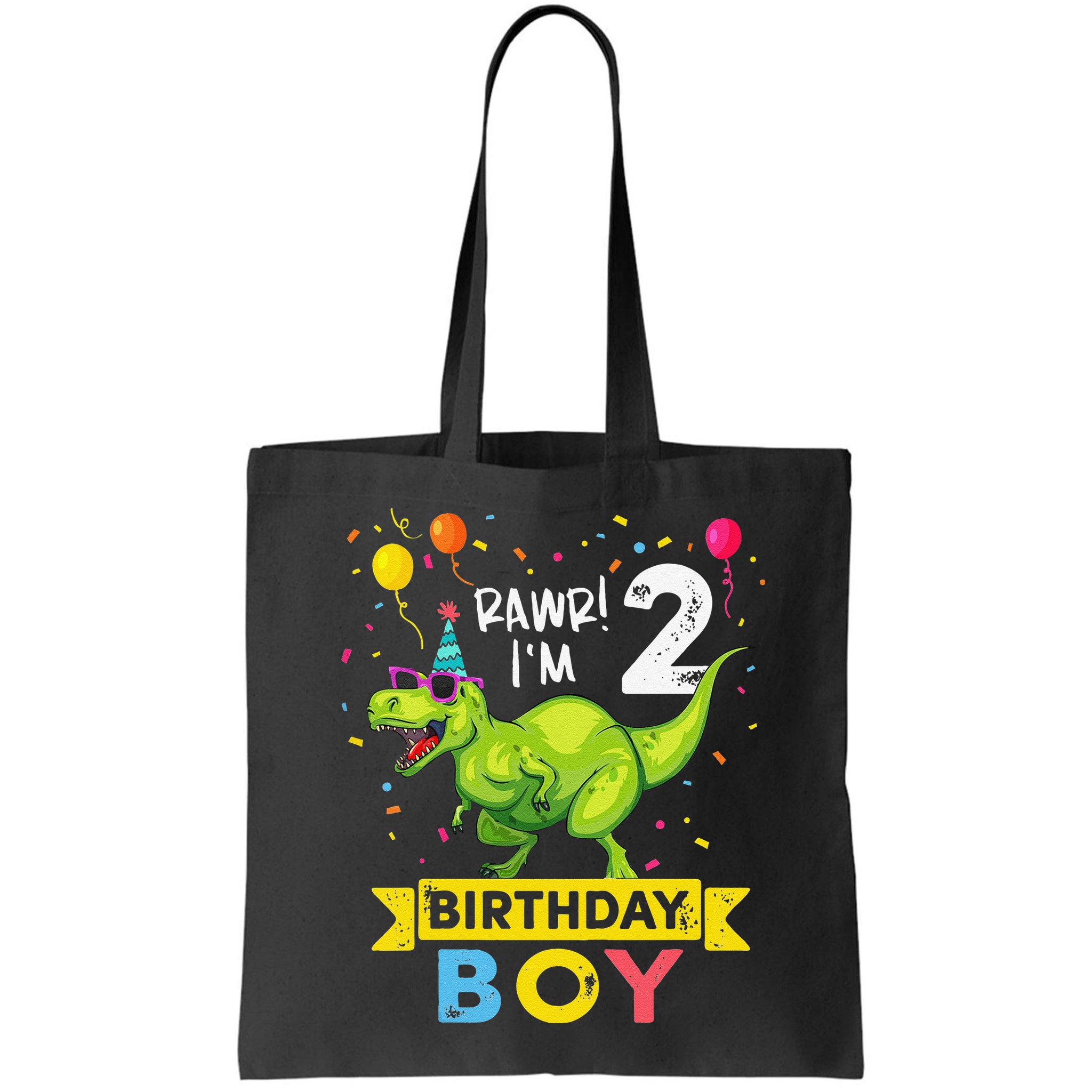 2 Year Old 2nd Birthday Boy T Rex Dinosaur T Bag