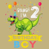 2 Year Old 2nd Birthday Boy T Rex Dinosaur T Performance Shirt