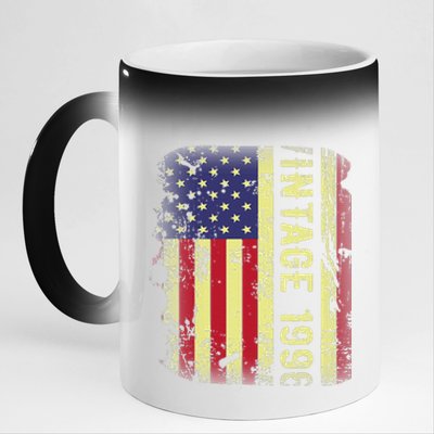 27 Year Old Gifts Vintage 1996 American Flag 27th Birthday 11oz Black Color Changing Mug