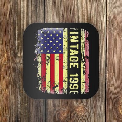 27 Year Old Gifts Vintage 1996 American Flag 27th Birthday Coaster